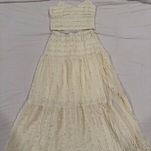 Chic Cream Maxi Skirt